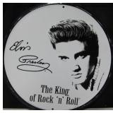 12"D Elvis Presley King of R&R Tin Art Panel