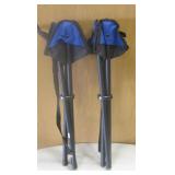 2 Blue Tone Tripod Portable Camp Stools 20"H