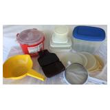 Assorted Plastic Food Storage & Pots & Pans & More