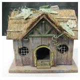 Vintage Home Styled Wood Bird House 6"H
