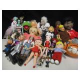 Tub Of Dolls & Plush Toys - Munsters, Disney, etc