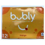 12x 355ml Bubly Mango Sparkling Water Beverage