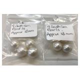 8 South Sea Pearls 12 & 13MM