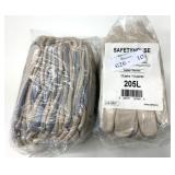 24 New Pairs Ladies Leather Palm Knit Gloves