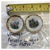 2 VTG Mini Porcelain Limoges Plates