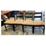 4 Fabric Seat Chairs - Fabric Needs Cleaning