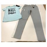 New Under Armour Youth M Shirt & XL Track Pants