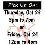 IMPORTANT! Pick up days/times: