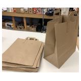18 New 14" x 12" x 7" Plain Kraft Paper Bags