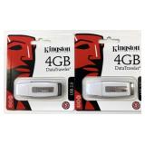 2 New Kingston 4 GB Data Traveler Drives