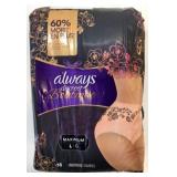 New Always Discreet Boutique Size L Underwear