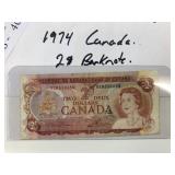 1974 Canada $2 Banknote