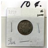 1919 Canada Sterling Silver 10 Cent