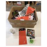 Box Lot of Assorted Halloween Party Items
