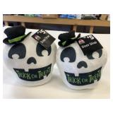 2 New Trick or Treat Weighted Door Stops