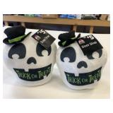 2 New Trick or Treat Weighted Door Stops