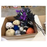 Box Lot of Assorted Halloween Decorations