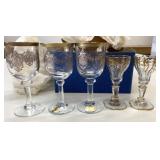 5 Bohemia Crystal 4" Port Glasses