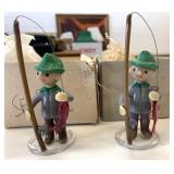 2 Bohemia Glass 4" Fisherman