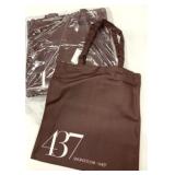 10 New 437 Cotton Totes Brown 16" x 16"