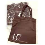 10 New 437 Cotton Totes Brown 16" x 16"