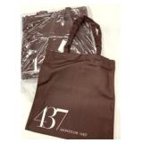 10 New 437 Cotton Totes Brown 16" x 16"