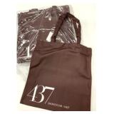 10 New 437 Cotton Totes Brown 16" x 16"