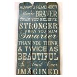 28" x 15" Inspirational Wall Art