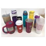 12 Assorted Water Bottles/Travel Cup Lot