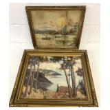 2 Framed Prints 19" & 24"