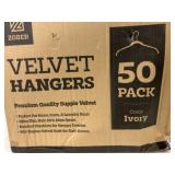 New 50 Pack Ivory Velvet Hangers
