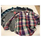 4 New Size L & XL Fleece Shirts