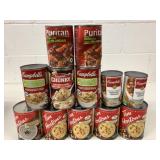12 Assorted Soups & Stews Dented & Just Past Date
