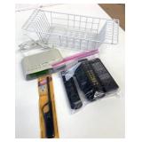 Lighter, Alarm Clock, Remotes & Drain Basket