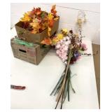 Fall, Christmas & Faux Flowers Lot