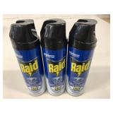 3x Raid 5 in 1 Flying Insect Killer Sprays