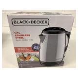 New Black & Decker 1.7L Stainless Electric Kettle
