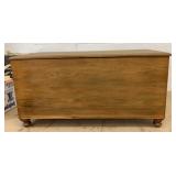 Stained Pine Blanket Storage Box 43" x 22" x 19"
