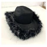 4 New Black Costume Cowboy Hats