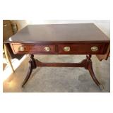 Mahogany Console Table w/2 Drop Sides Claw Feet &