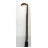 34" Wood Cane w/Badges Attached