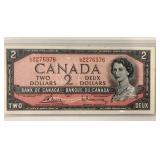 1954 Canadian $2 Banknote