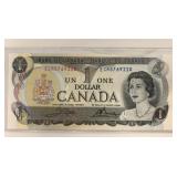 1973 Canadian $1 Banknote Uncirculated Bill