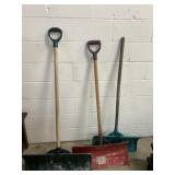 3 Used Snow Shovels