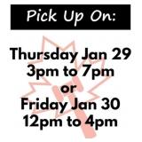 IMPORTANT! Pick up days/times: