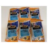 6x 8/Pk Bic Round Stick Grip Pens