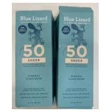 2x 89ml Blue Lizard SPF50 Sheer Sunscreen