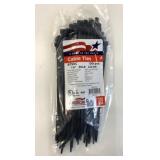 New 100 Pack 7.6" Black 50lb Cable Ties