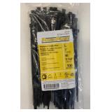 New 100 Pack Power Phase 8" Black 50lb Cable Ties