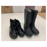 New Size 1 Kids Rubber Boots & Size 11 Boots